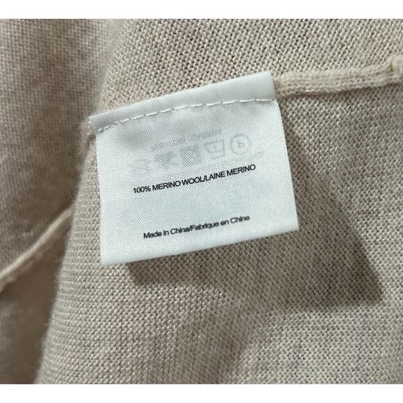 Tory Burch 100% Merino Wool V Neck Sweater with Beaded Neckline Size M EUC - Picture 4 of 5